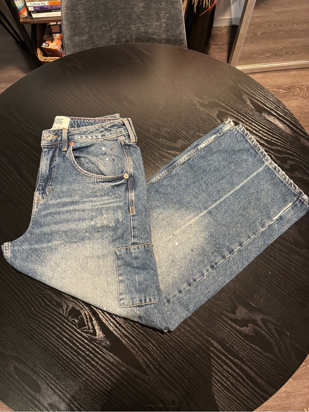 Urban Outfitters BDG Blue Denim distressed and painted jeans US 28W 32L